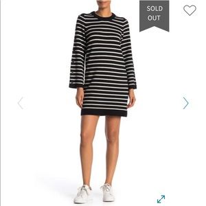 Madewell Button Sleeve Striped Sweater Dress XXS